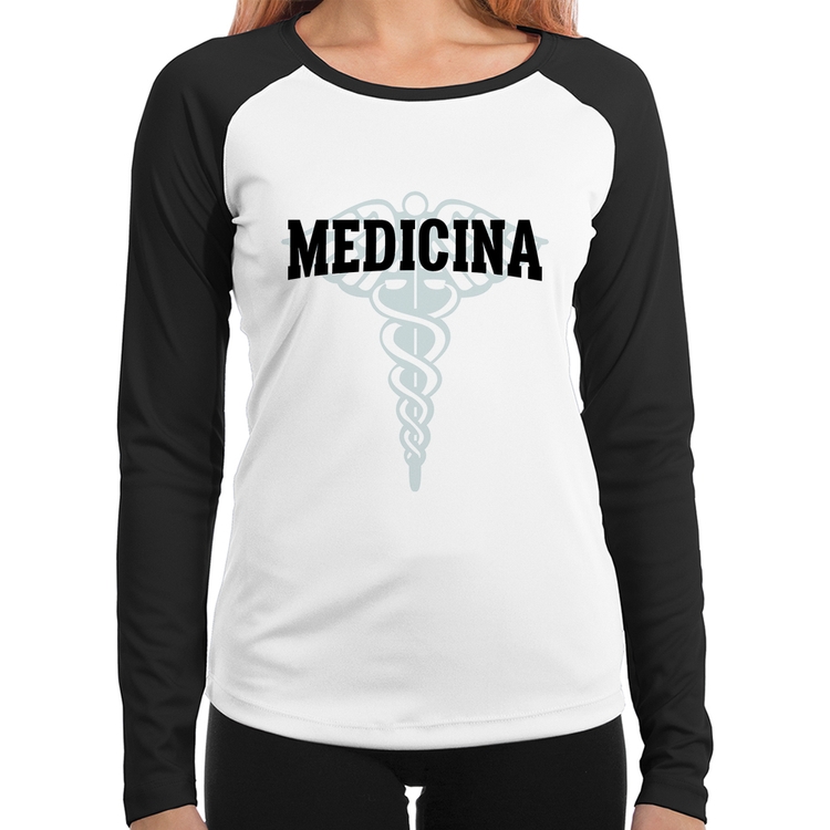 Baby Look Raglan Medicina Manga Longa