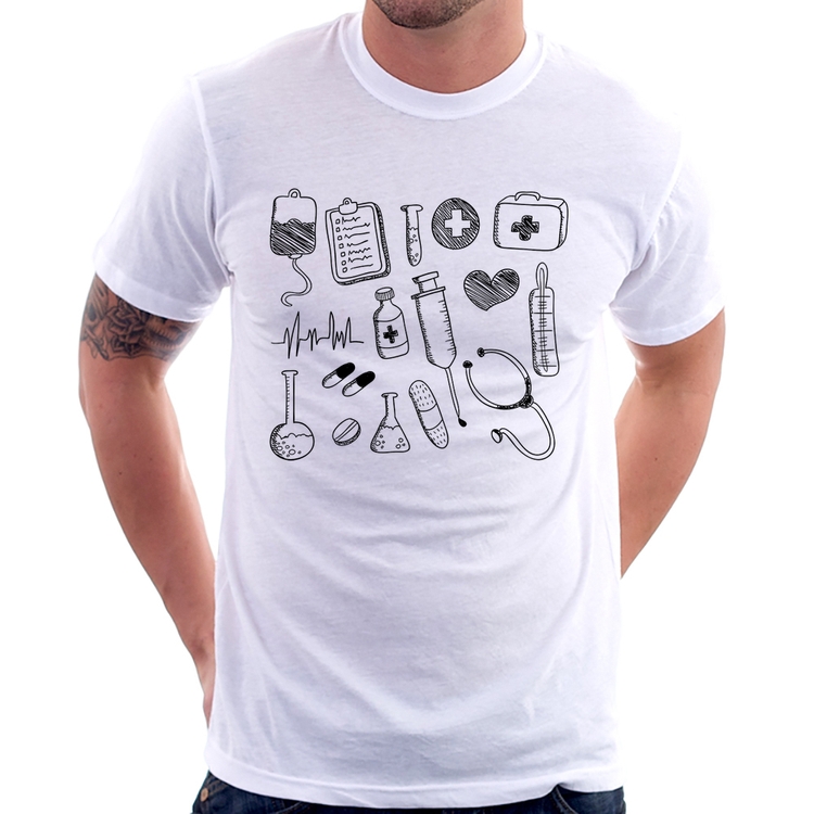 Camiseta Medicina Elementos