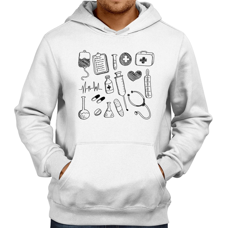 Moletom Medicina Elementos - Branco