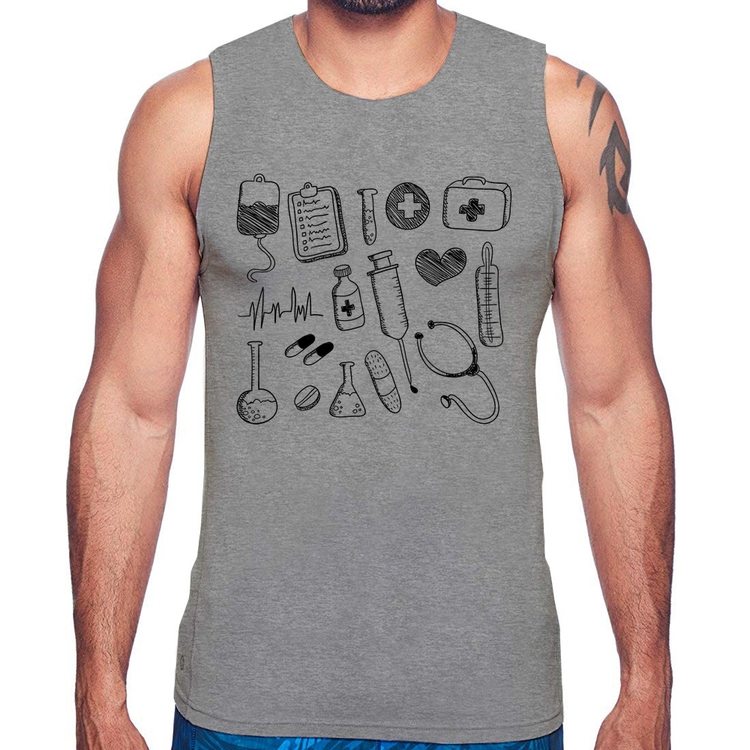 Regata Medicina Elementos - Cinza