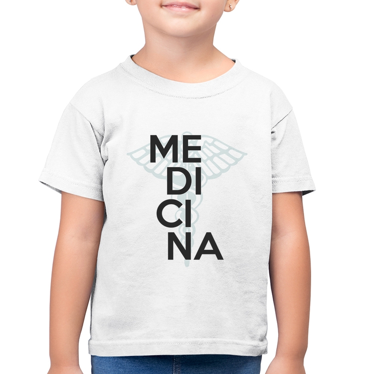Camiseta Algodão Infantil Medicina Estudante - Branca