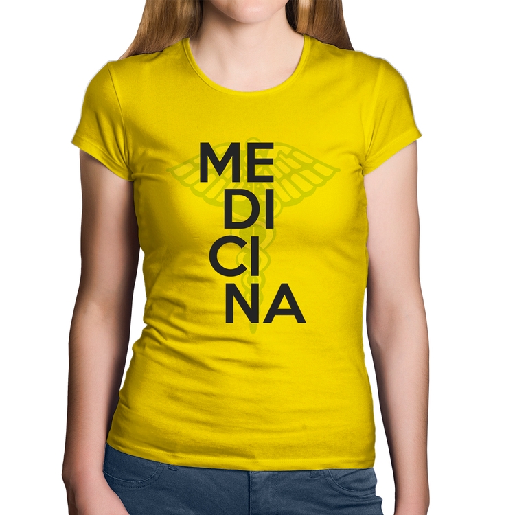 Baby Look Algodão Medicina Estudante - Amarela