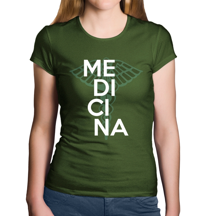 Baby Look Algodão Medicina Estudante - Musgo