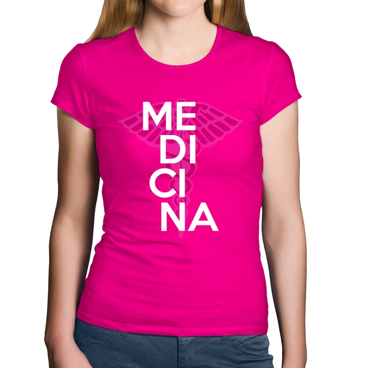 Baby Look Algodão Medicina Estudante - Rosa