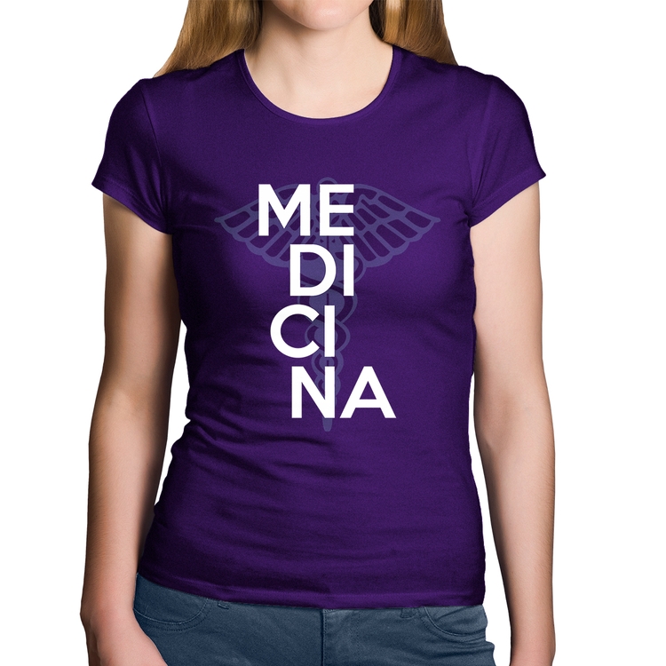 Baby Look Algodão Medicina Estudante - Roxa