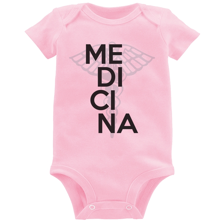 Body Bebê Medicina Estudante - Rosa Bebê