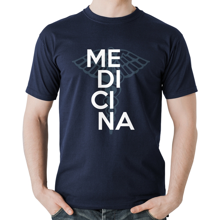 Camiseta Algodão Medicina Estudante - Marinho