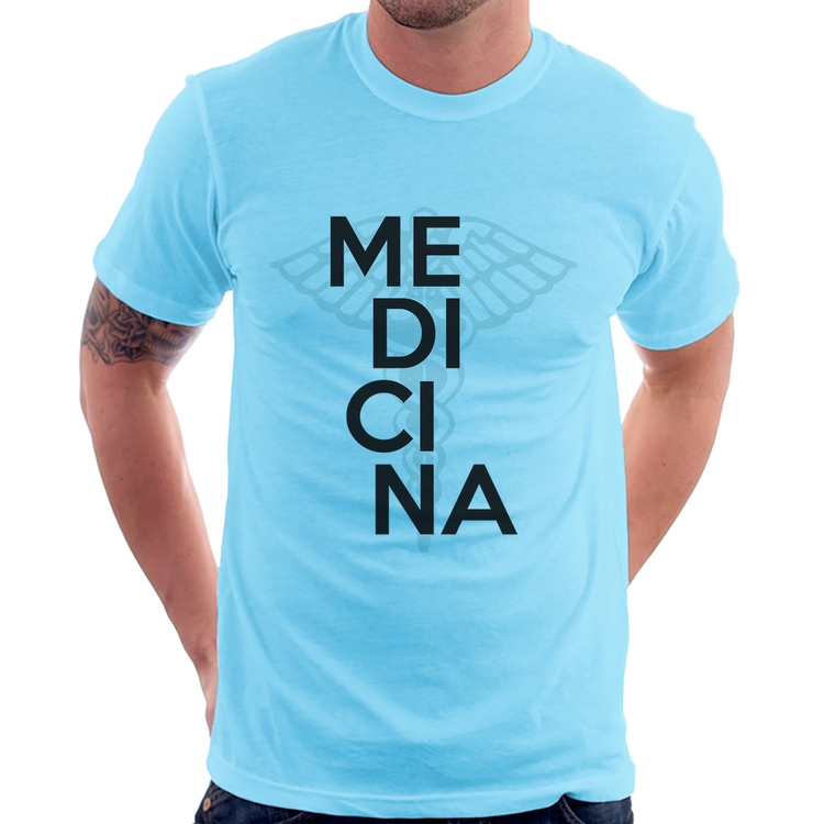 Camiseta Medicina Estudante - Azul Bebê