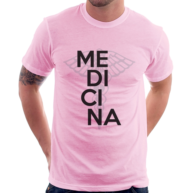 Camiseta Medicina Estudante - Rosa Bebê