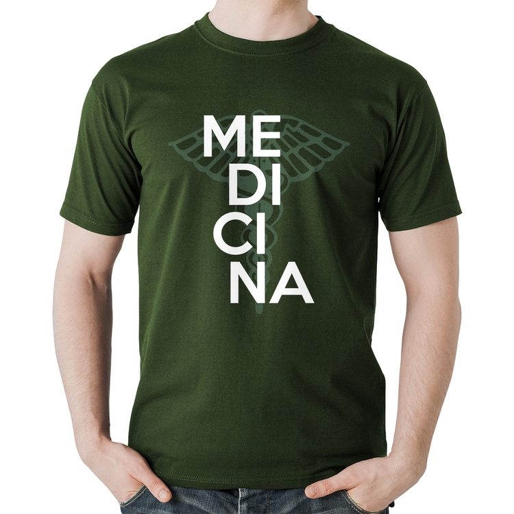 Camiseta Algodão Medicina Estudante - Musgo