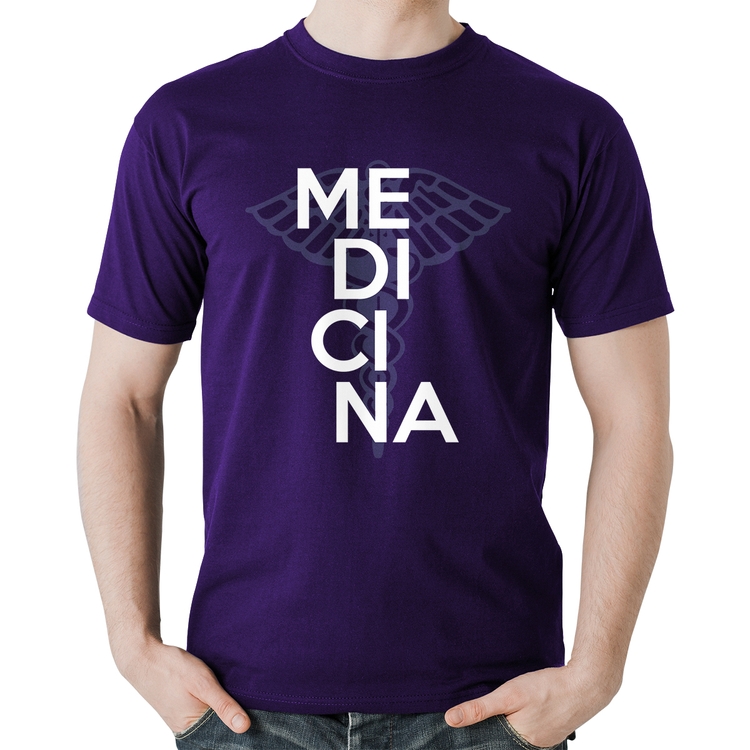 Camiseta Algodão Medicina Estudante - Roxa