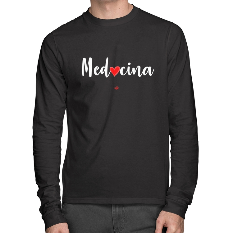 Camiseta Algodão Medicina por amor Manga Longa