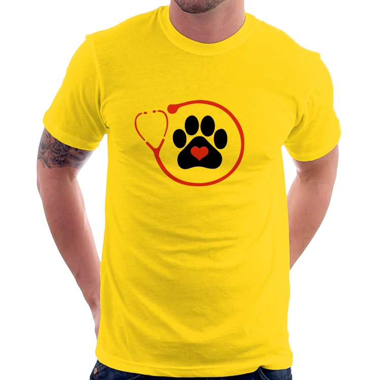 Camiseta Medicina Veterinária Patinha - Amarela