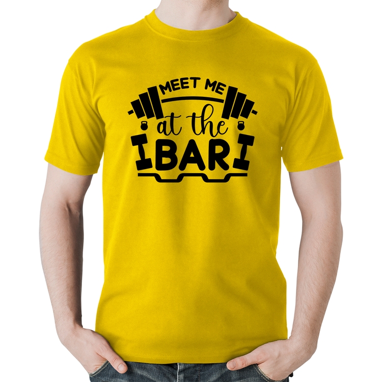 Camiseta Algodão Meet Me At The Bar - Amarela