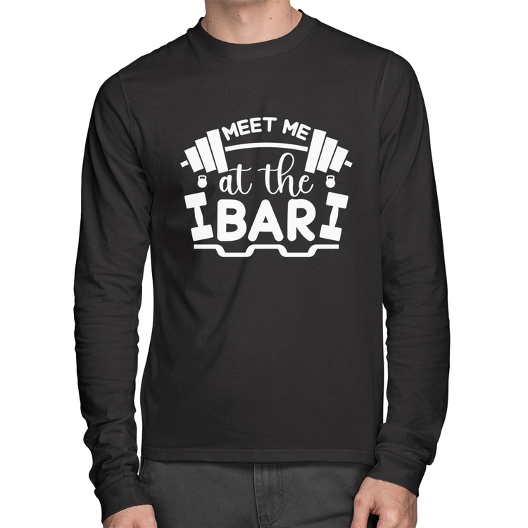 Camiseta Algodão Meet Me At The Bar Manga Longa