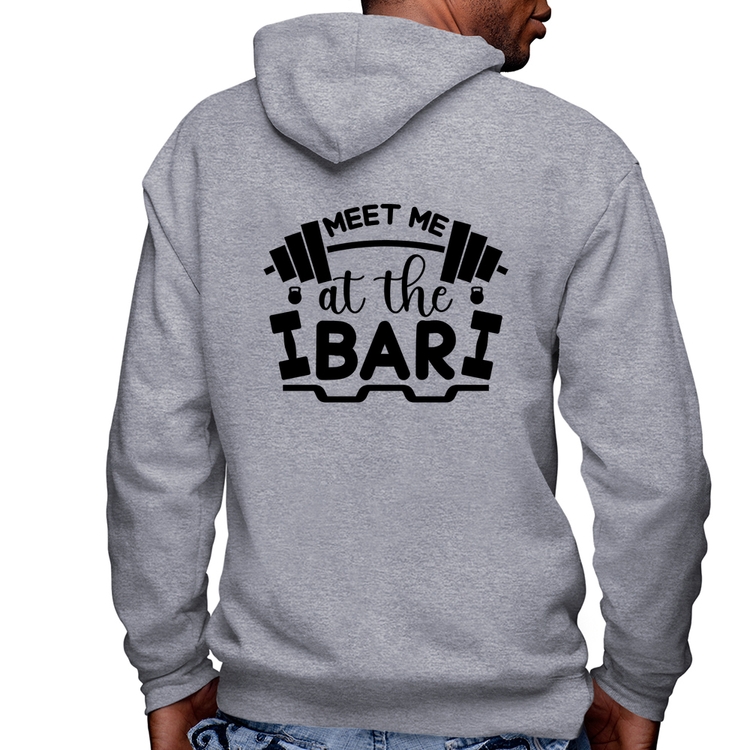 Blusa Moletom Meet Me At The Bar Masculina com Capuz e Zíper - Mescla