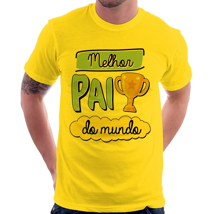 Camiseta Melhor pai do mundo - Amarela