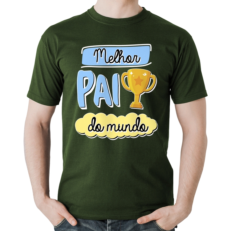 Camiseta Algodão Melhor pai do mundo - Musgo