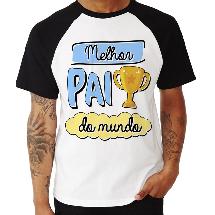 Camiseta Raglan Melhor pai do mundo