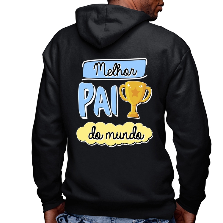 Blusa Moletom Melhor pai do mundo Masculina com Capuz e Zíper