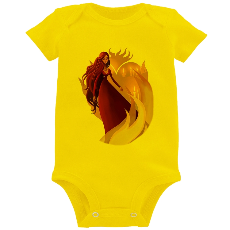 Body Bebê Melisandre Art - Amarelo