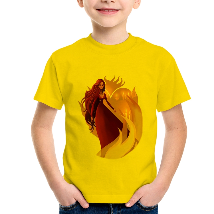 Camiseta Infantil Melisandre Art - Amarela