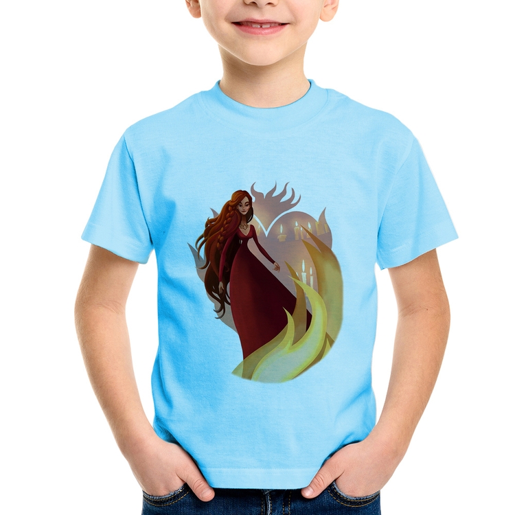 Camiseta Infantil Melisandre Art - Azul Bebê
