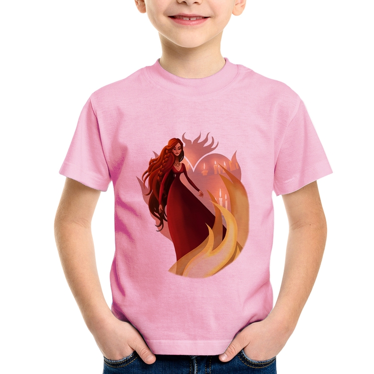 Camiseta Infantil Melisandre Art - Rosa Bebê