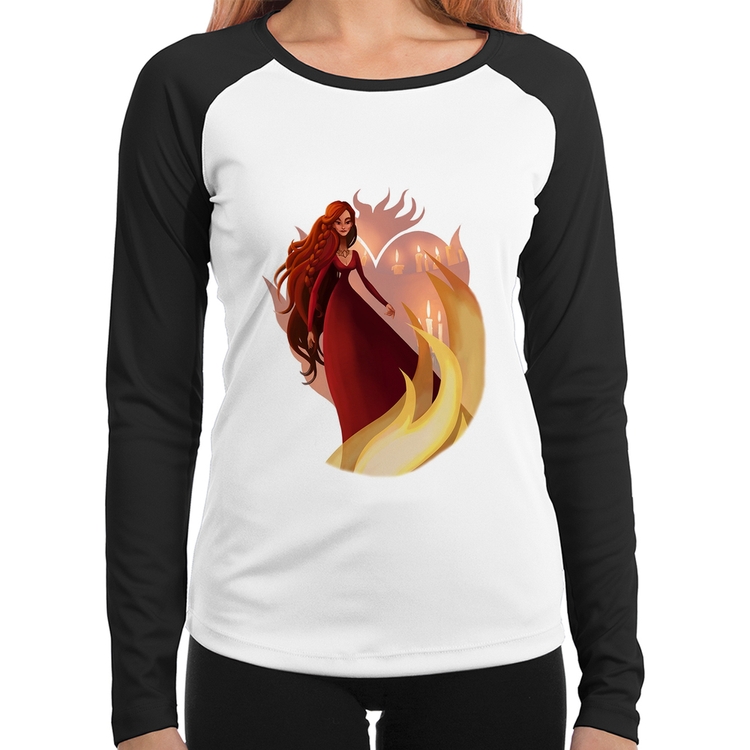 Baby Look Raglan Melisandre Art Manga Longa