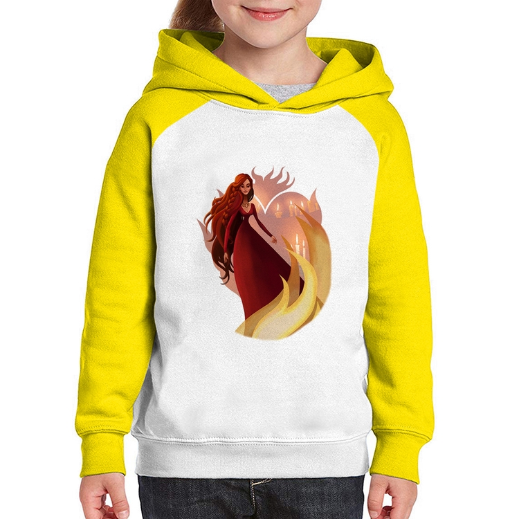 Moletom Infantil Melisandre Art - Branco/Amarelo