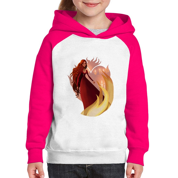 Moletom Infantil Melisandre Art - Branco/Rosa