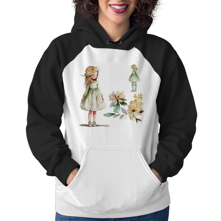 Moletom Feminino Meninas e Flores