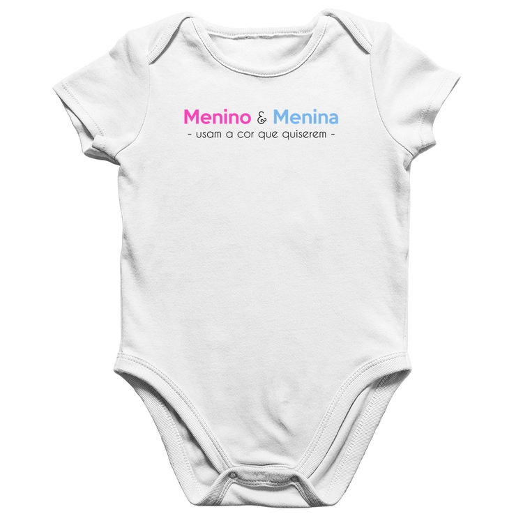 Body Bebê Algodão Menino e menina usam a cor que quiserem - Branco