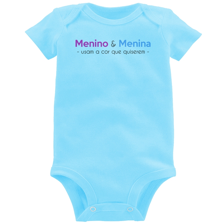 Body Bebê Menino e menina usam a cor que quiserem - Azul Bebê