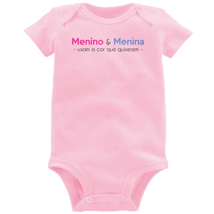 Body Bebê Menino e menina usam a cor que quiserem - Rosa Bebê