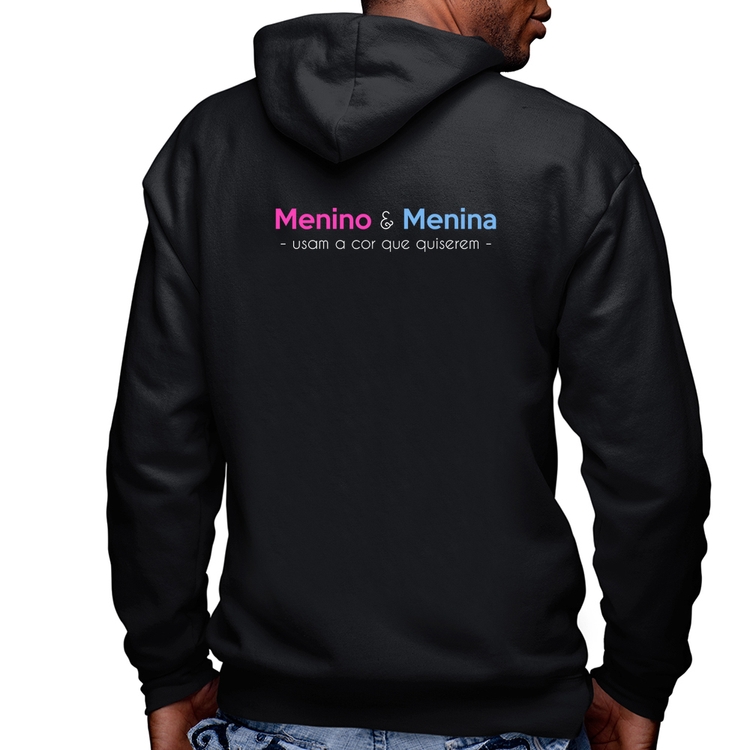 Blusa Moletom Menino e menina usam a cor que quiserem Masculina com Capuz e Zíper