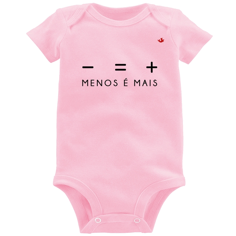 Body Bebê Menos é Mais - Rosa Bebê