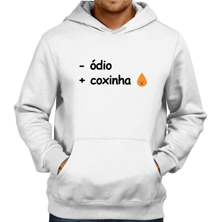 Moletom Menos ódio, Mais coxinha - Branco