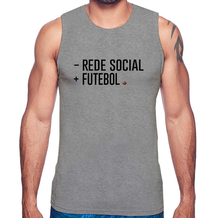 Regata Menos Rede Social, Mais Futebol - Cinza