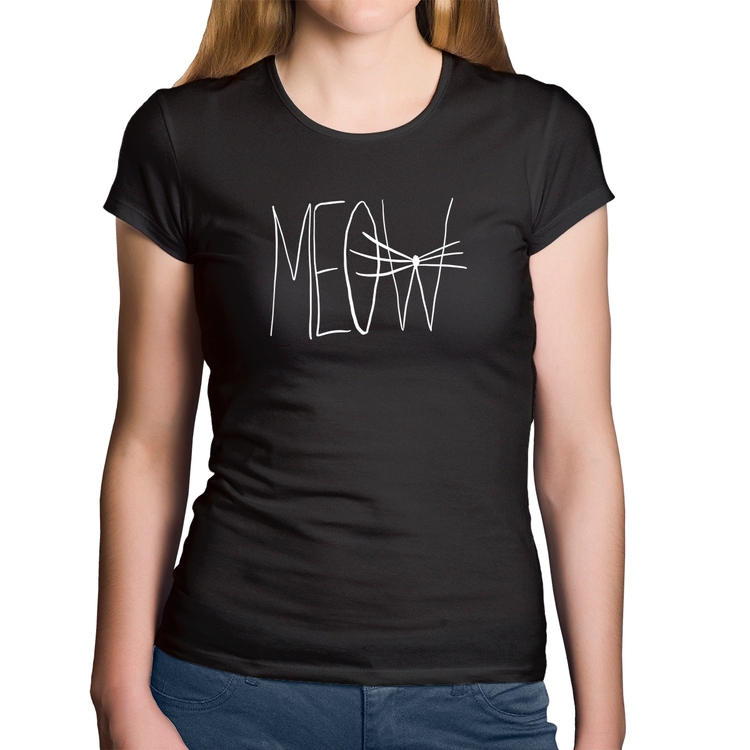 Baby Look Algodão Meow