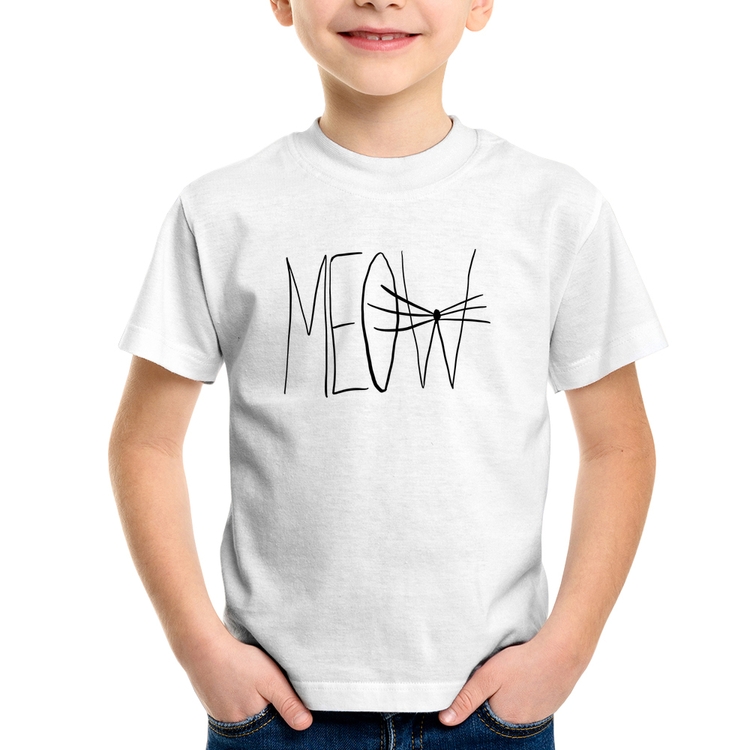 Camiseta Infantil Meow