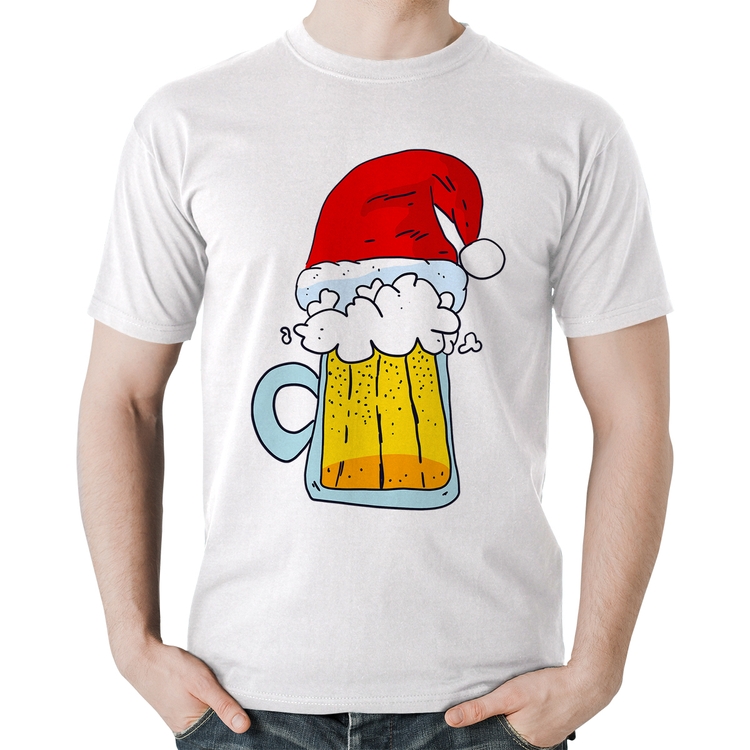 Camiseta Algodão Merry Beer - Branca
