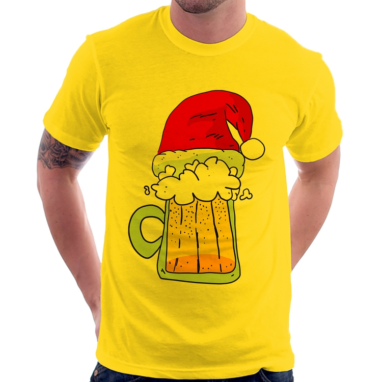 Camiseta Merry Beer - Amarela