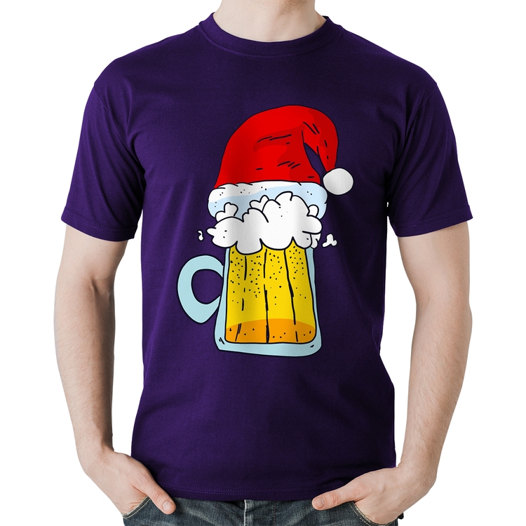 Camiseta Algodão Merry Beer - Roxa