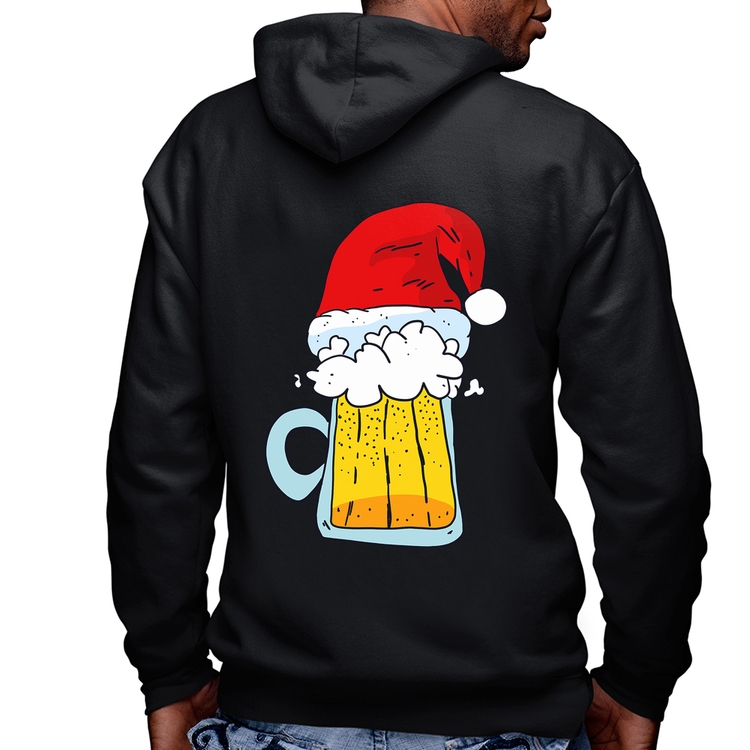 Blusa Moletom Merry Beer Masculina com Capuz e Zíper