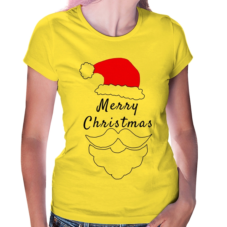 Baby Look Merry Christmas - Amarela