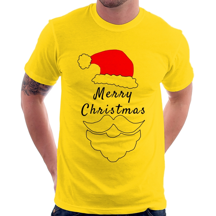 Camiseta Merry Christmas - Amarela