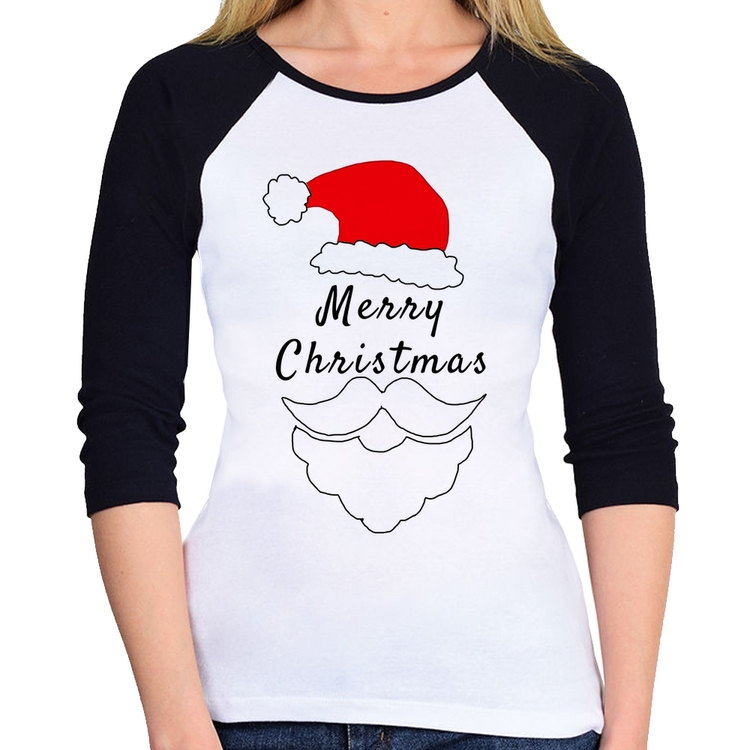 Baby Look Raglan Merry Christmas Manga 3/4