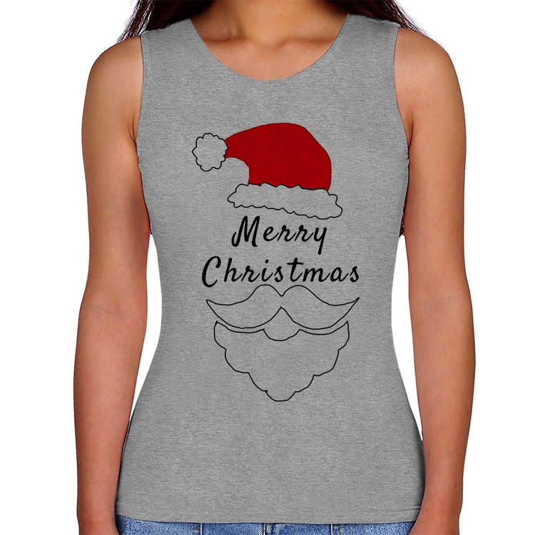 Regata Feminina Merry Christmas - Cinza