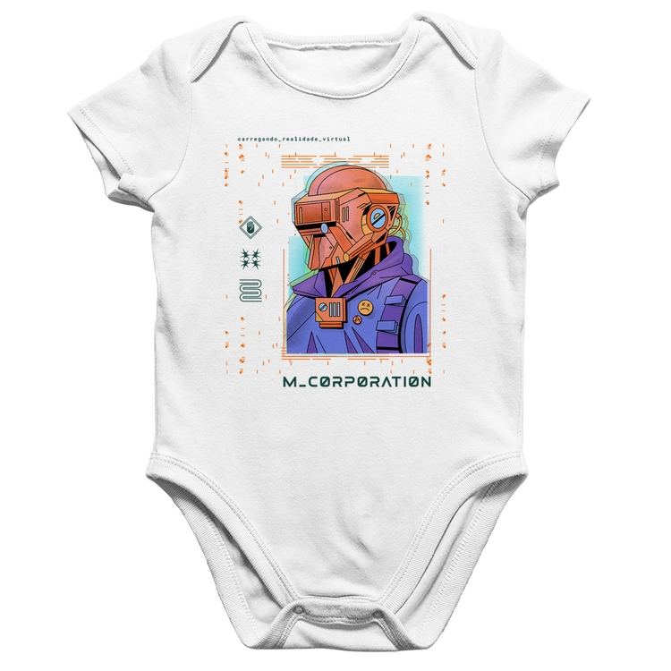 Body Bebê Algodão Metaverse Corporation - Branco